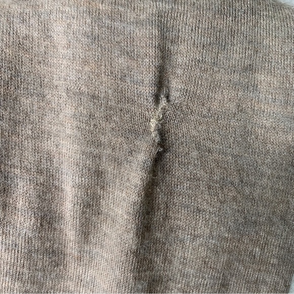 All Saints Womens Tan 100% Ode Cashmere Long Sleeve Crewneck Sweater Size Medium - Picture 7 of 14